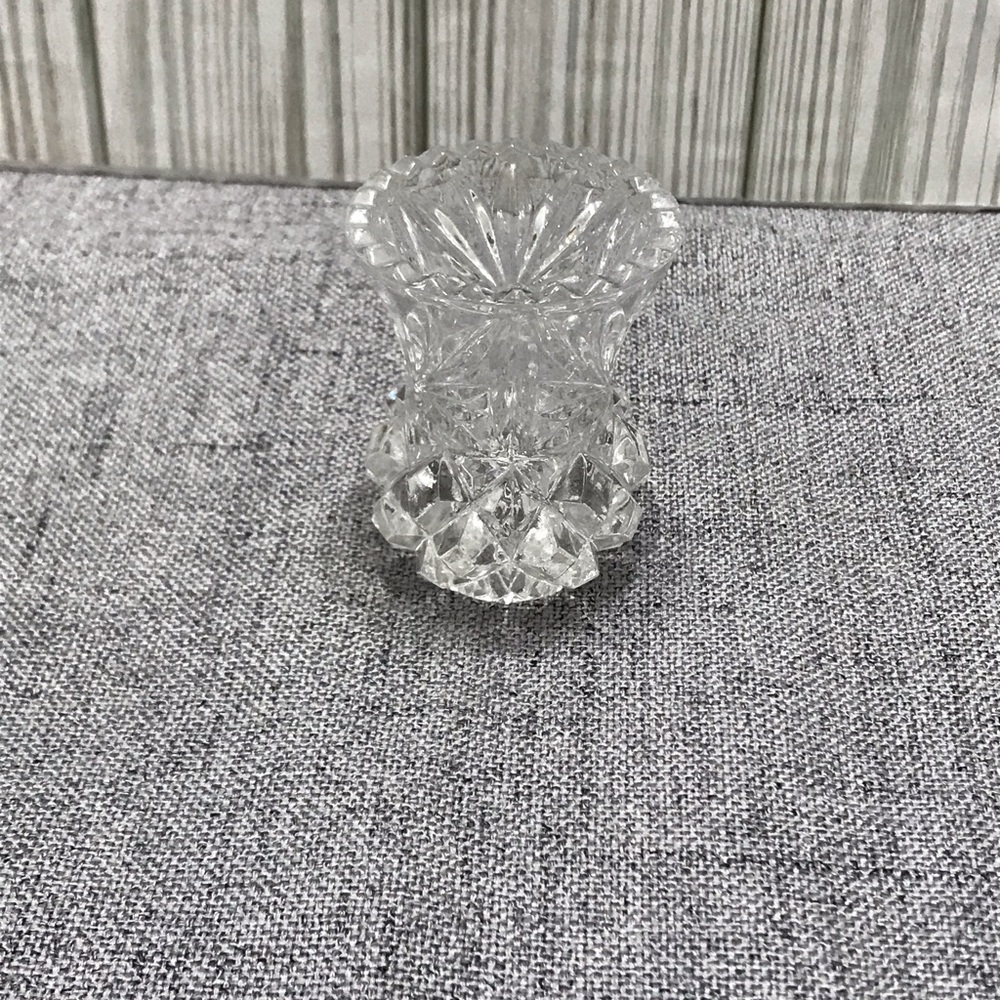 Vintage Clear cut glass Toothpick holder